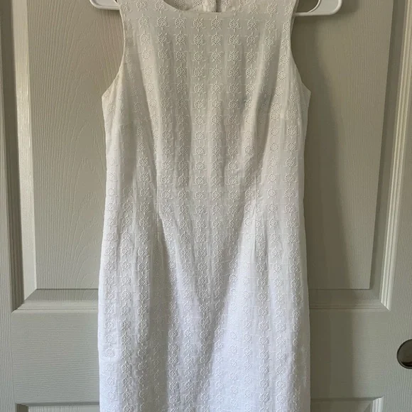 Tori Richard White Textured Mini Dress - Picture 7 of 7